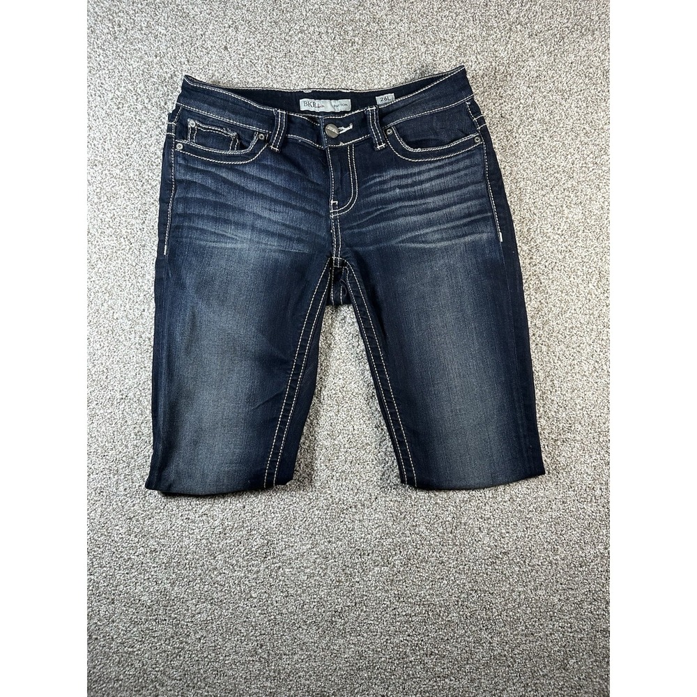 BKE Payton‎ Low Rise Slim Straight Jeans Womens 26x33.5 Long Dark Wash
